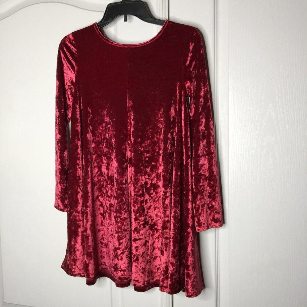 Tucker Tate Velvet Twirl Dress Long Sleeve Swing Size Large